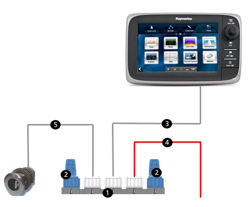 Kabler Spenning RAYMARINE SeaTalk ng Starter kit StartKIT komponenter for T70134